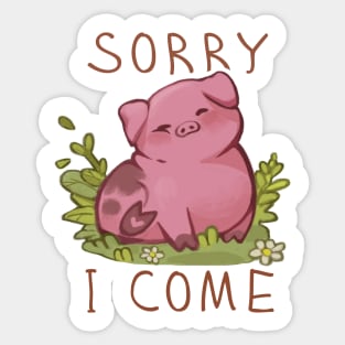 Cute pink pig Sticker